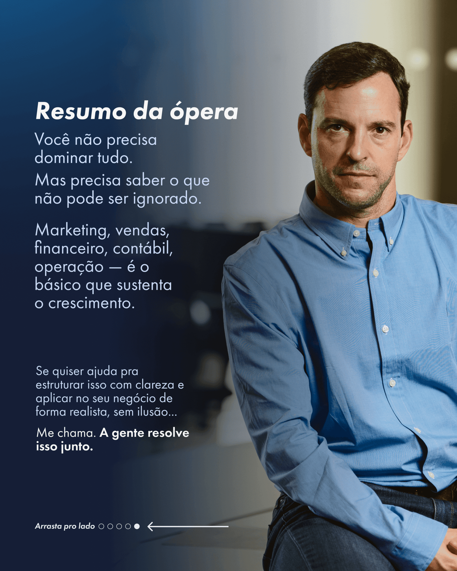 A closing summary slide beside a photograph of Rodolfo Basilio in a blue shirt
