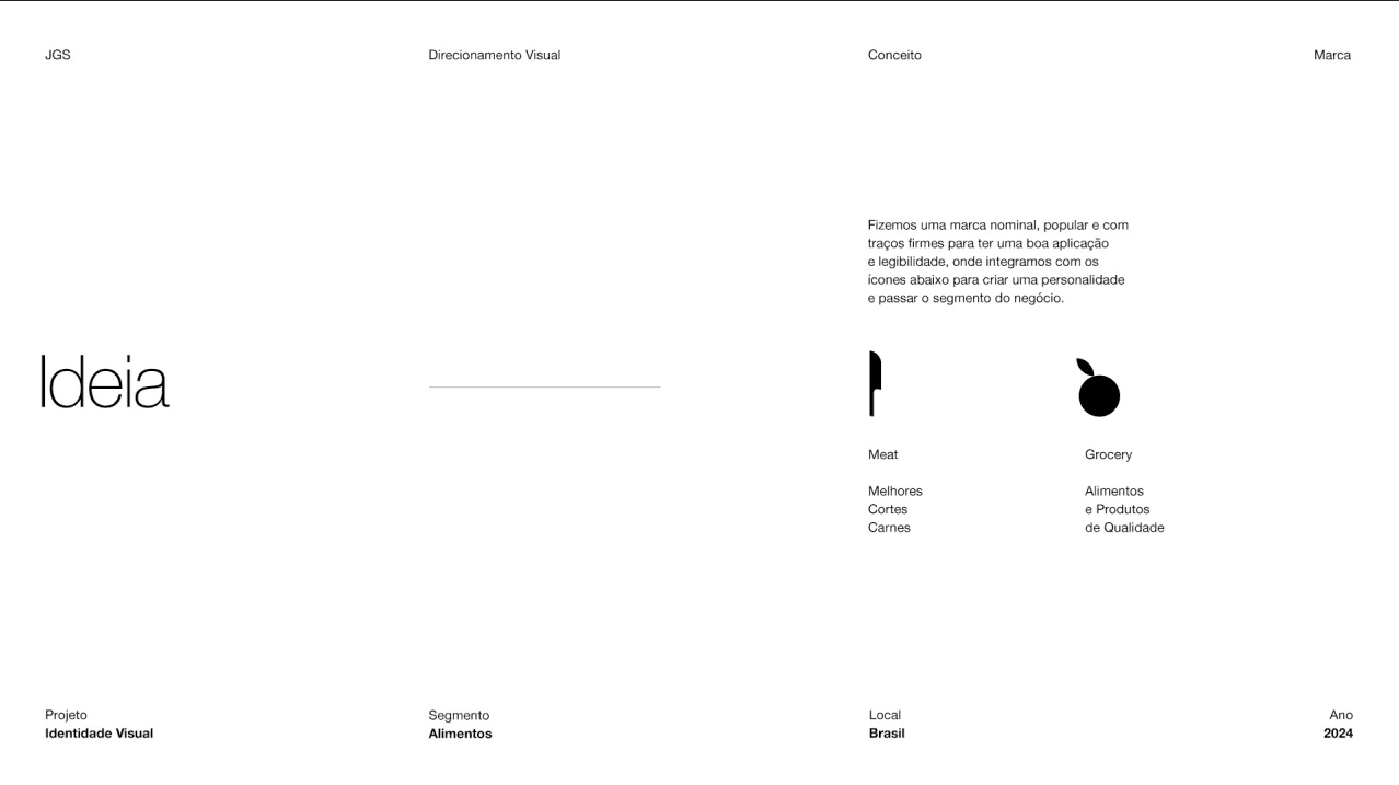 A brand document page headed Ideia, setting out the concept behind the identity